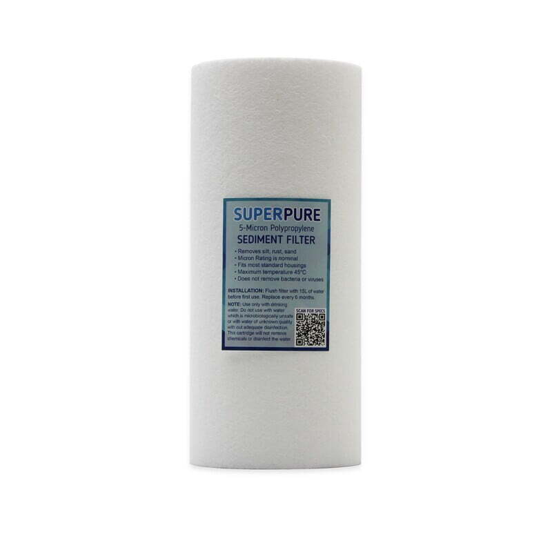 SUPERPURE 10 inch Big Blue Melt Blown Sediment Filter - 5 Micron SUPERPURE 10 inch Big Blue Melt Blown Sediment Filter - 5 Micron