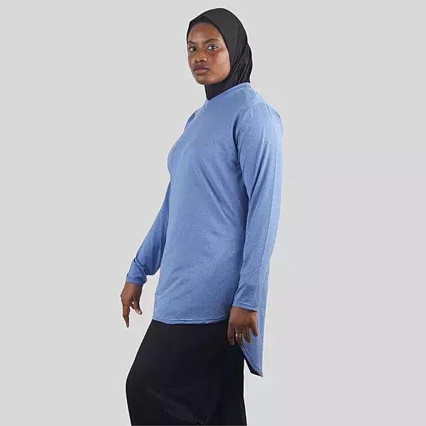 BLUE LYCRA TOP