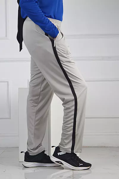 GREY WITH BLACK LINE TROUSER