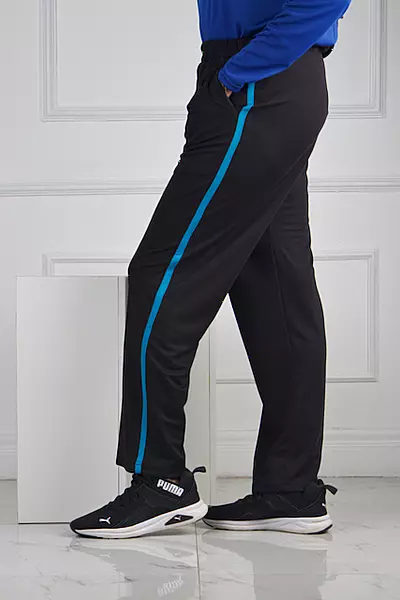 BLACK WITH BLUE LINE TROUSER