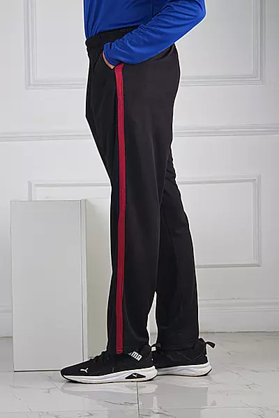 BLACK WITH RED LINE TROUSER