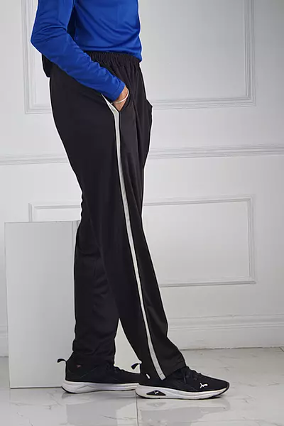BLACK WITH GREY LINE TROUSER