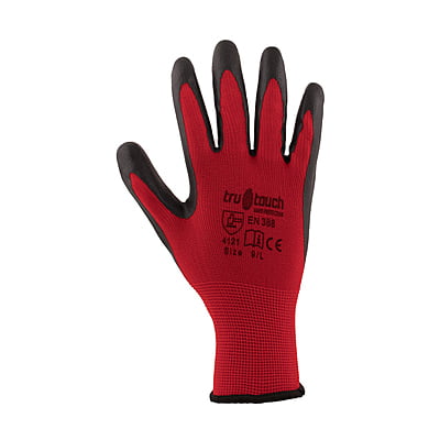TRU TOUCH RED PU COATED GLOVES