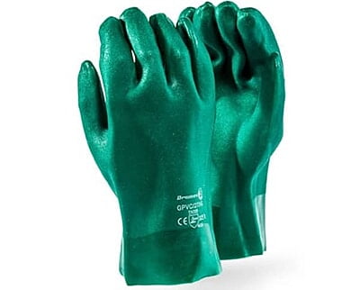 DROMEX HEAVY DUTY TEXTURED GREEN PVC COATED GLOVES