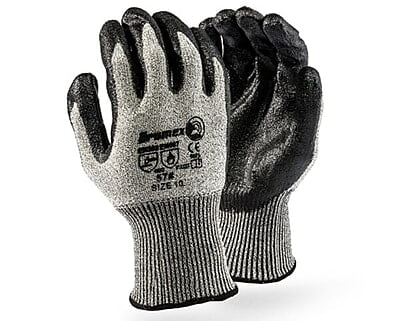 DROMEX TAEKI5 BLACK NITRILE PALM COATED ON GREY