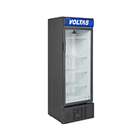 Side profile of Voltas Visi Cooler 450 Litres Single Door, showing its compact and modern design. Side profile of Voltas Visi Cooler 450 Litres Single Door, showing its compact and modern design.