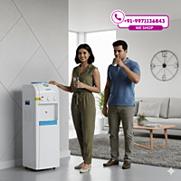 A standard 20-litre water jar placed on top of the reliable Voltas Minimagic Pure R.