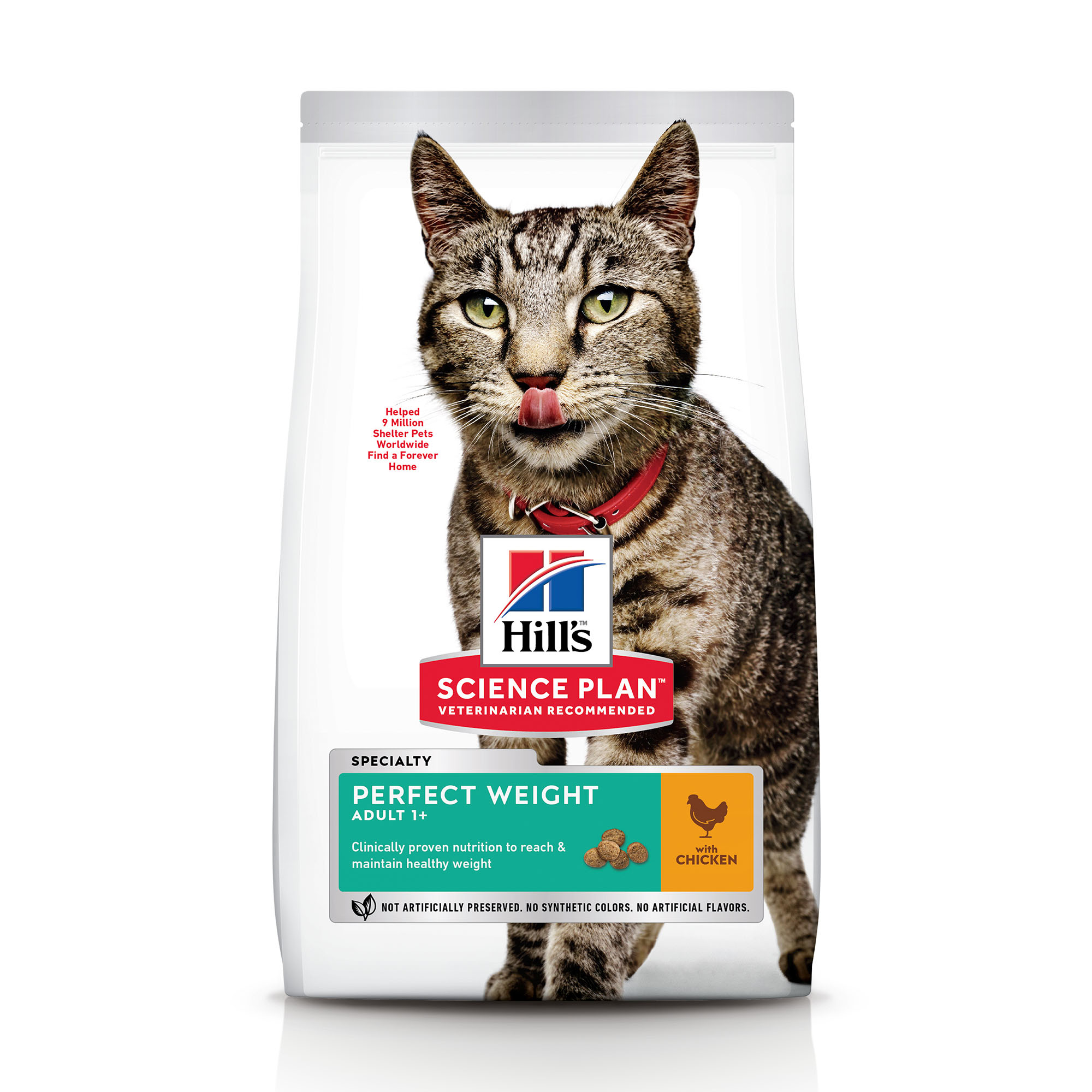 Hills Science Plan Perfect Weight Adult Cat w/Chicken 2.5kg Hills Science Plan Perfect Weight Adult Cat w/Chicken 2.5kg