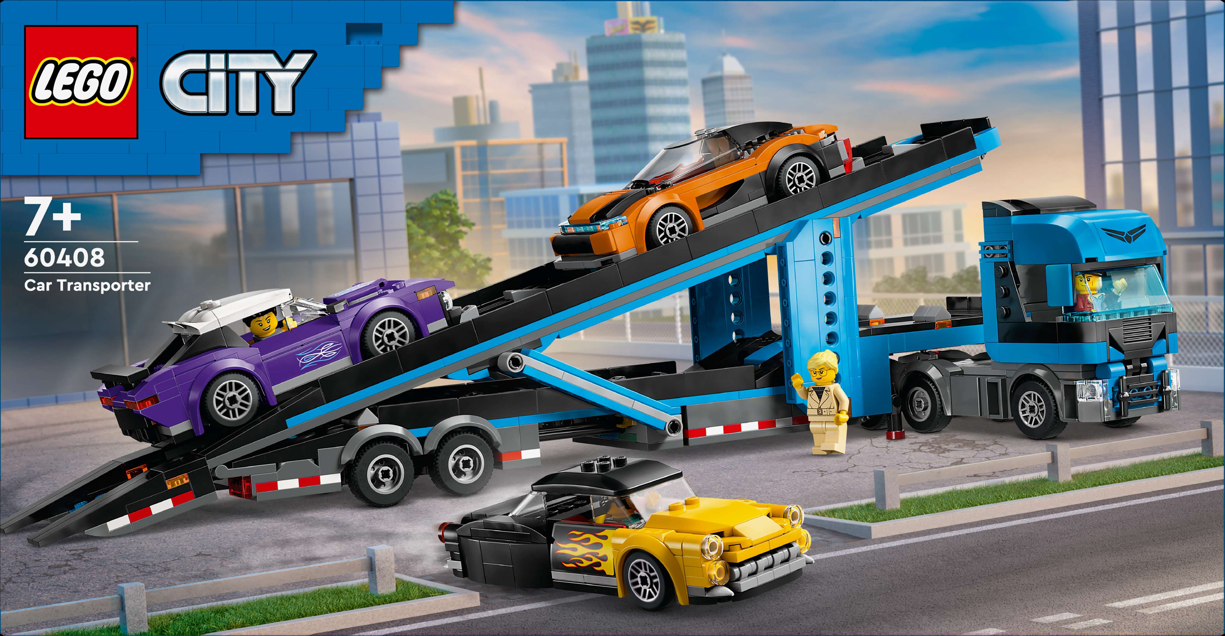 Car Transporter Truck with Sports Cars