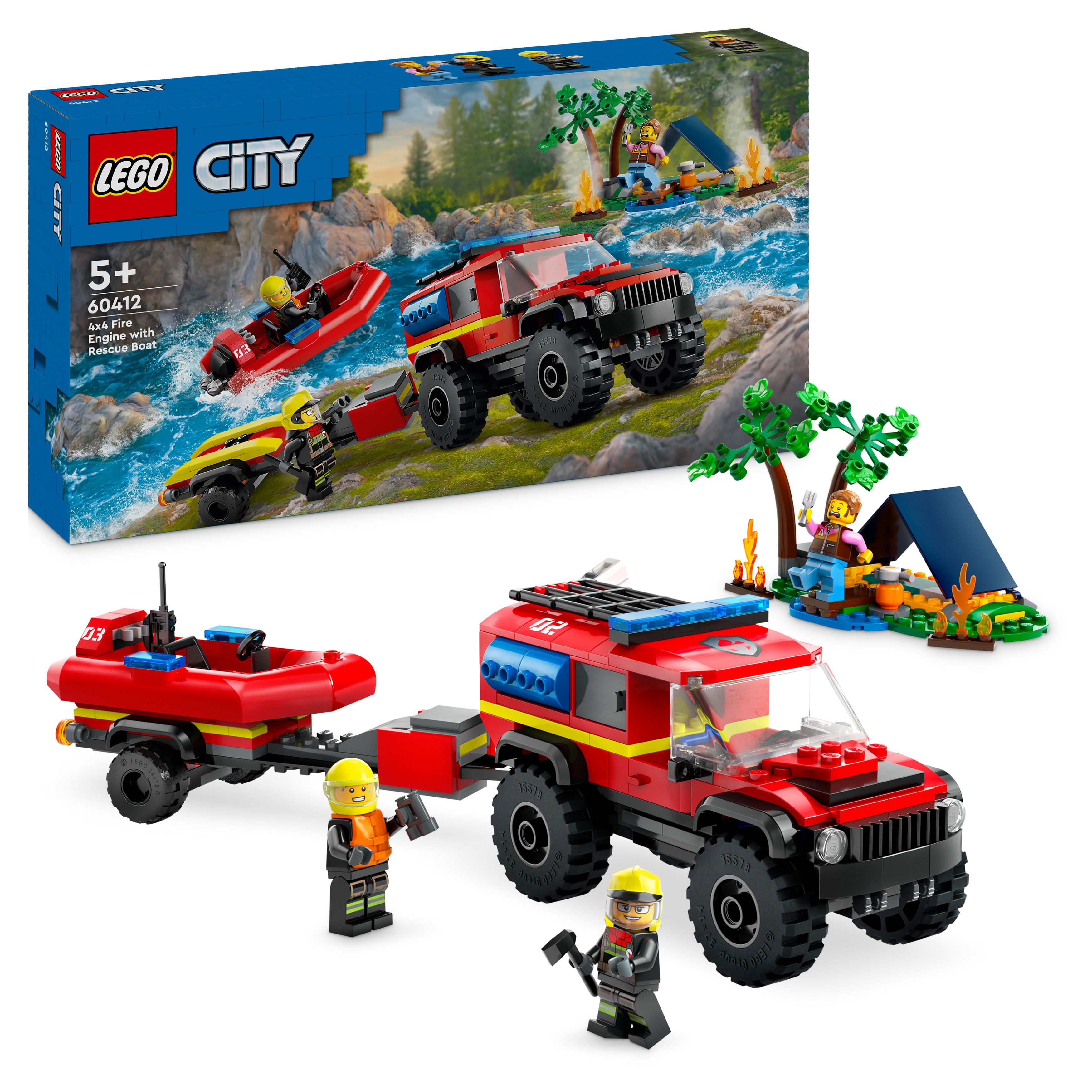 4x4 Fire Truck with Rescue Boat