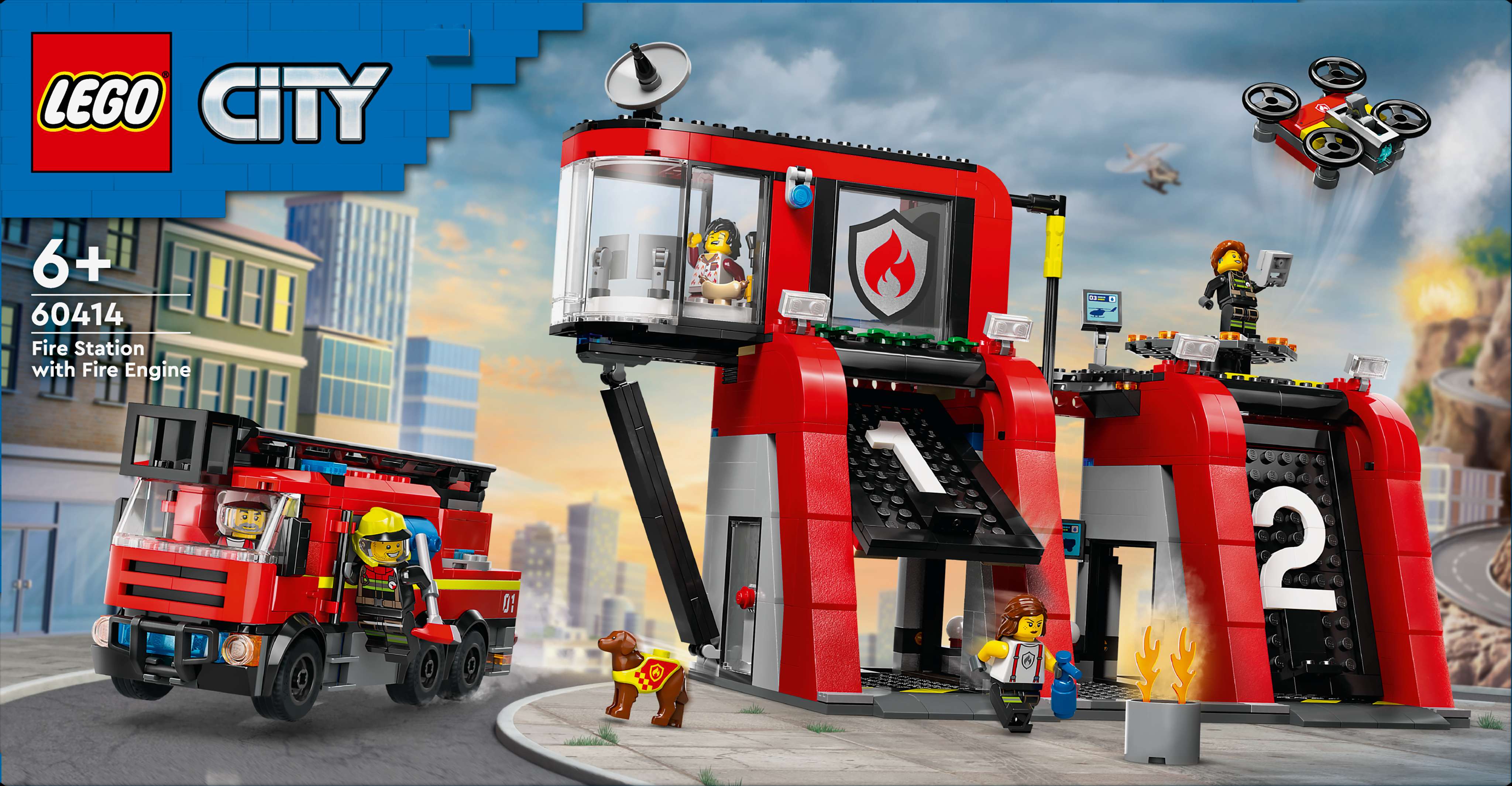 Fire Station with Fire Truck