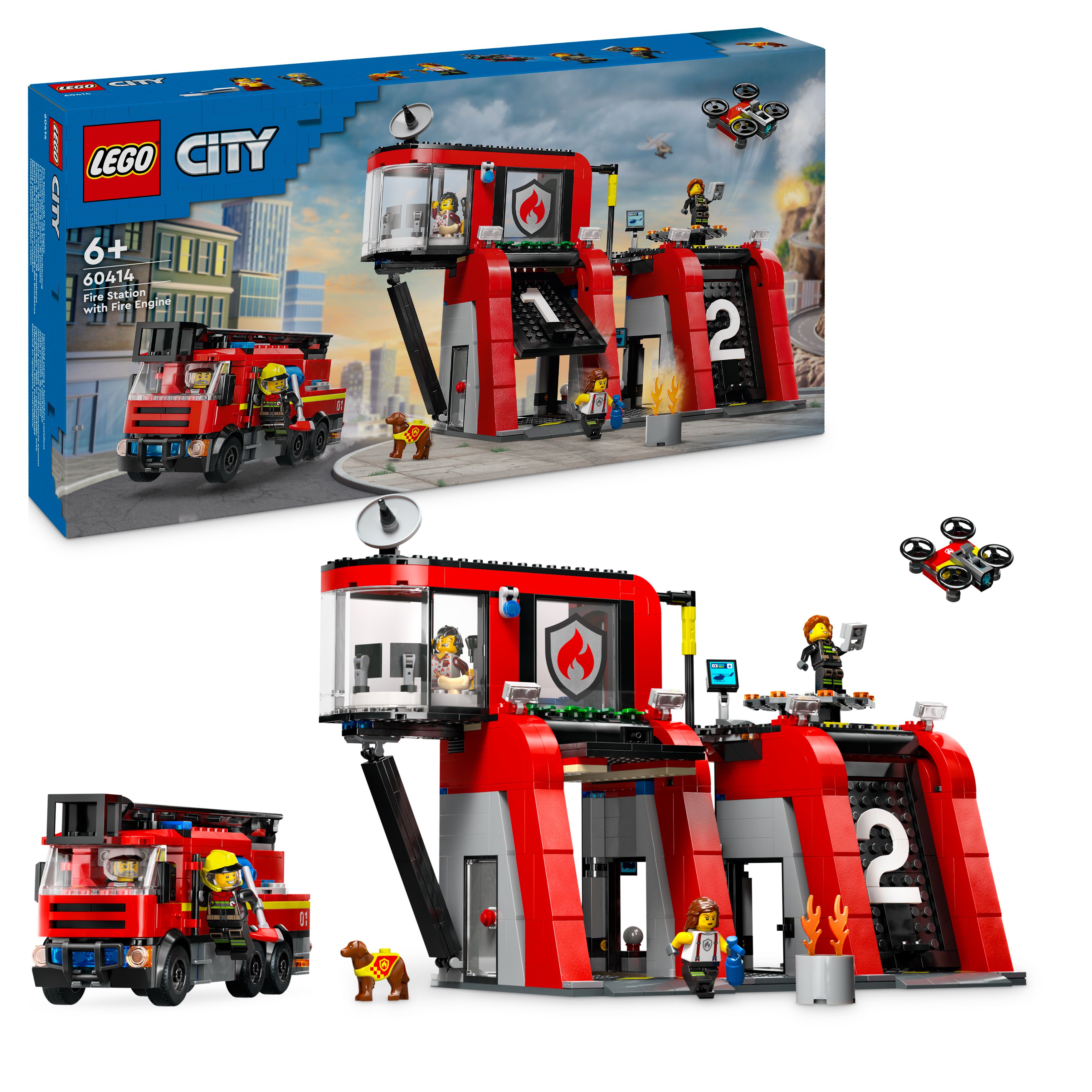 Fire Station with Fire Truck