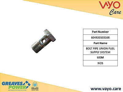 BOLT PIPE UNION FUEL SUPPLY SYSTEM - 604920103168 - GREAVES