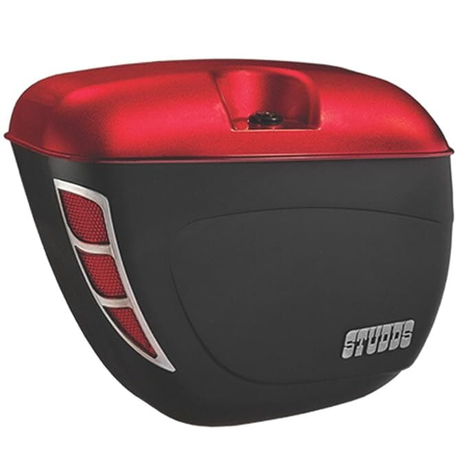 STUDDS SIDE BOX SAFARI WITH MAIN FRAME & UNIVERSAL FITMENT CLAPMS CHERRY RED