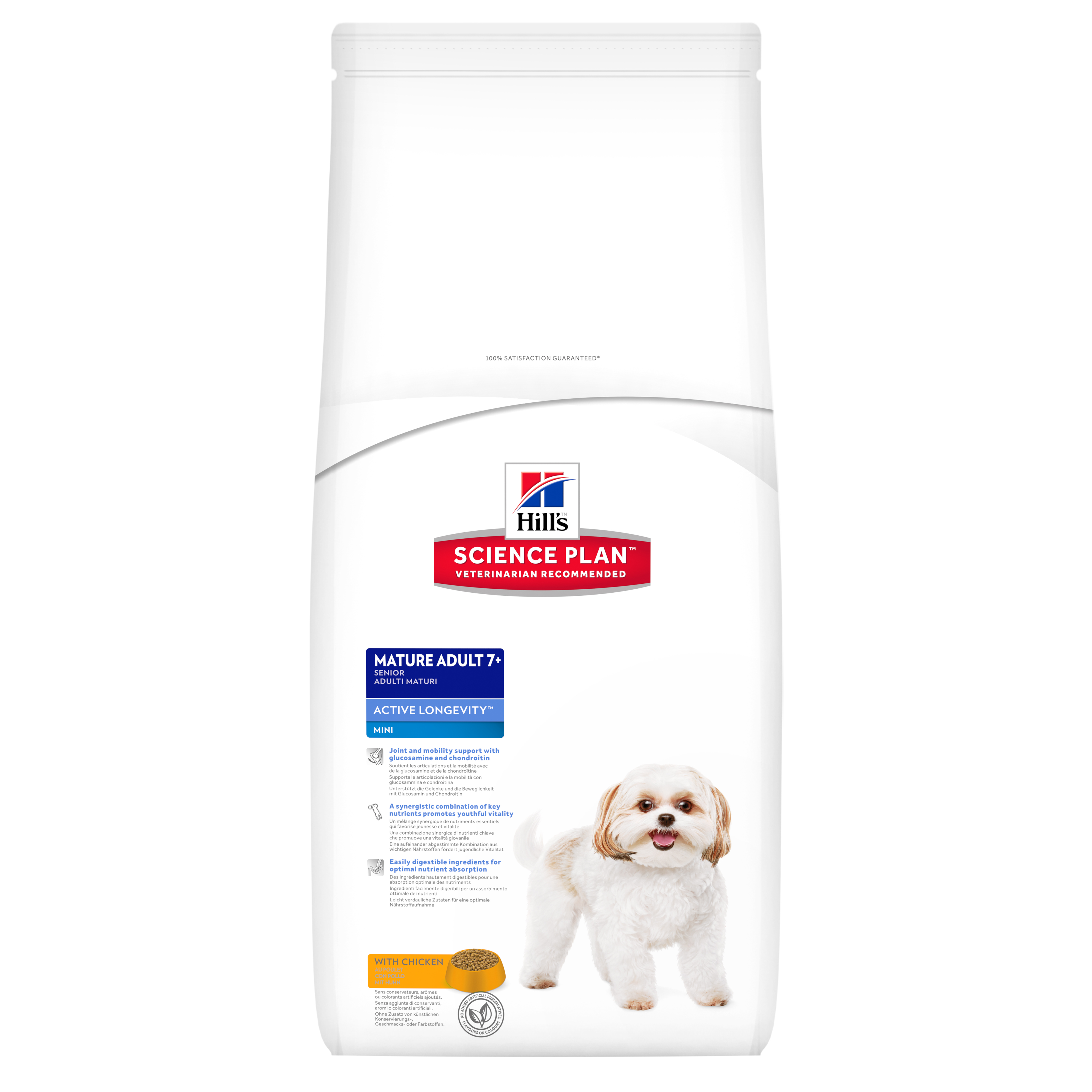 Hills Science Plan Canine Mature Adult 7+ Active Longevity Mini w/ Chicken 3KG Hills Science Plan Canine Mature Adult 7+ Active Longevity Mini w/ Chicken 3KG