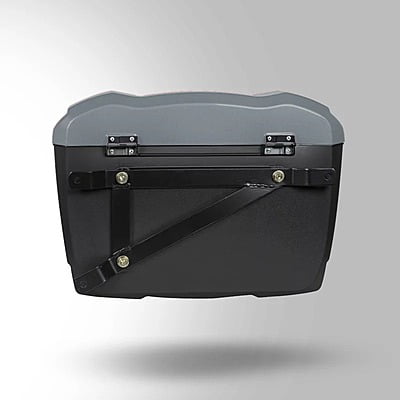 STUDDS SIDE BOX EXPLORER WITH UNIVERSAL FITMENT CLAMPS GUN GREY