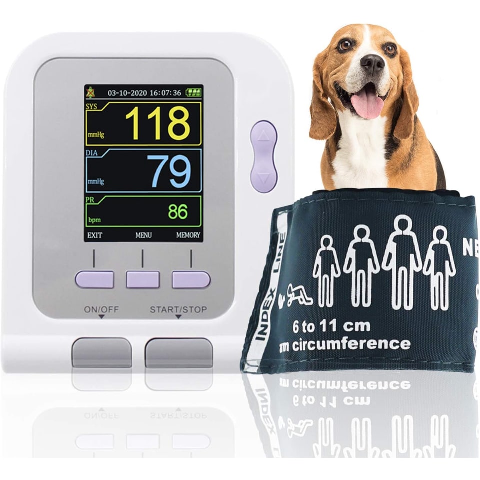 Tonómetro de Monitor de Presión Arterial Automático Esfigmomanómetro Electrónico Veterinario