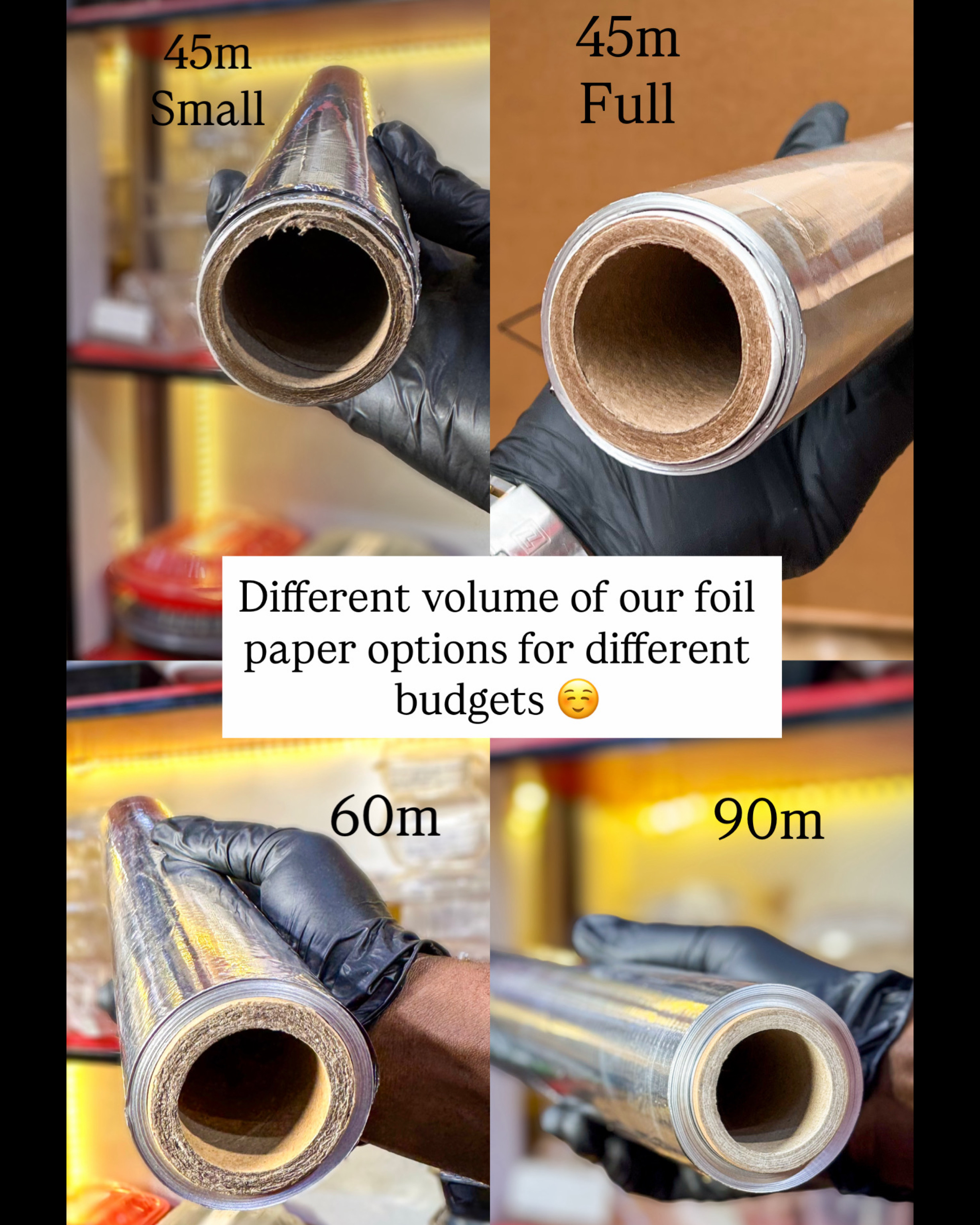 RAINBOW FOIL PAPER ROLL (FULL - 60M/90M)