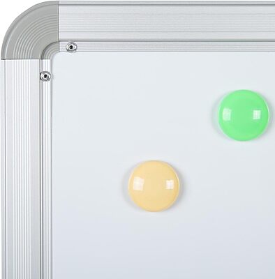 Flash Furniture HERCULES Series 64.25"W x 64.75"H Double-Sided Mobile White Board with Pen Tray