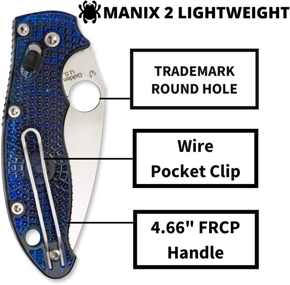 Spyderco Manix 2 Folding Knife with Ball Bearing Lock - PlainEdge