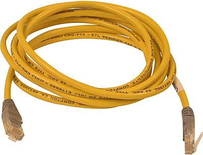 Belkin CAT5e Crossover Patch Cable, RJ45 Connectors, 7 ft., Yellow