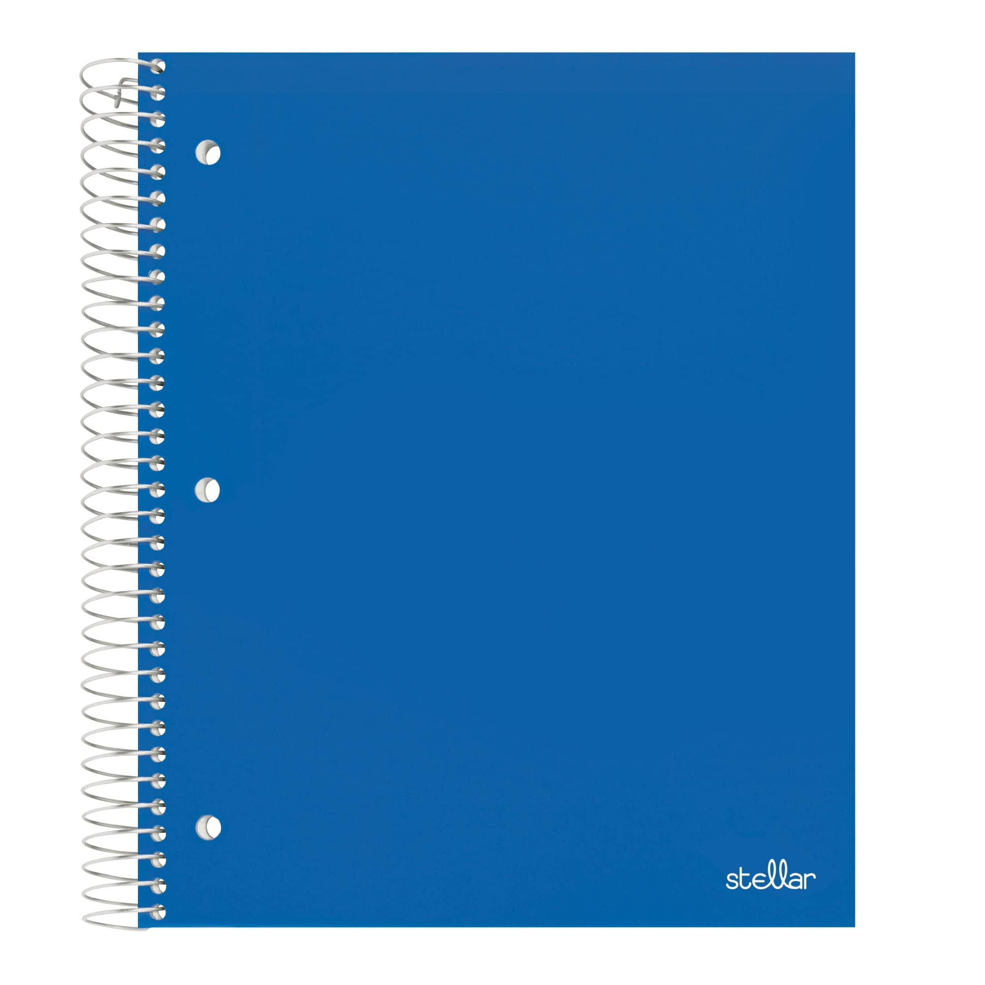Office Depot® Brand Stellar Poly Notebook, 8 1/2" x 11", 3 Subject, College Ruled, 300 Pages (150 Sheets), Blue