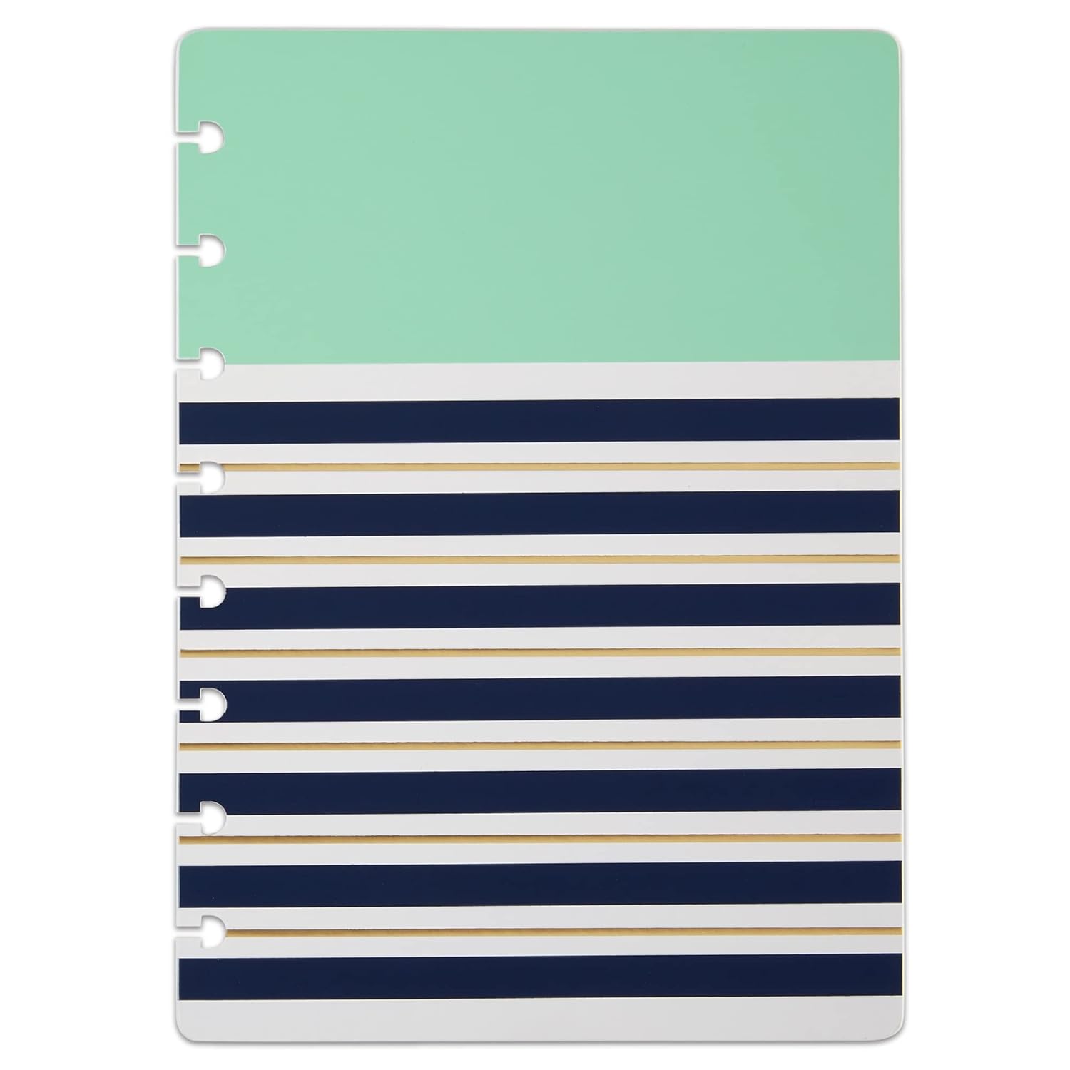 TUL® Discbound Notebook Covers, Junior Size, Mint Stripes, Pack of 2 Covers