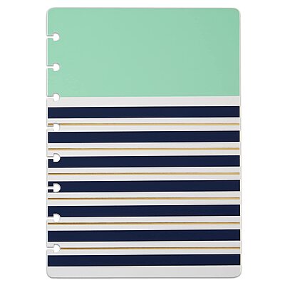 TUL® Discbound Notebook Covers, Junior Size, Mint Stripes, Pack of 2 Covers