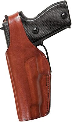 BIANCHI Model 19L Thumbsnap Suede-Lined Leather Belt Slide Holster