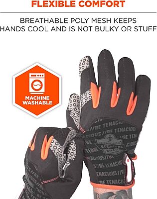 ERGODYNE ProFlex 821 Work Gloves with Hex Silicone Palm