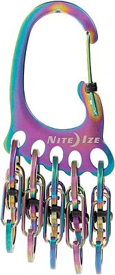 Nite Ize BigFoot Locker KeyRack Stainless Steel Key Holder with S-Biner MicroLocks