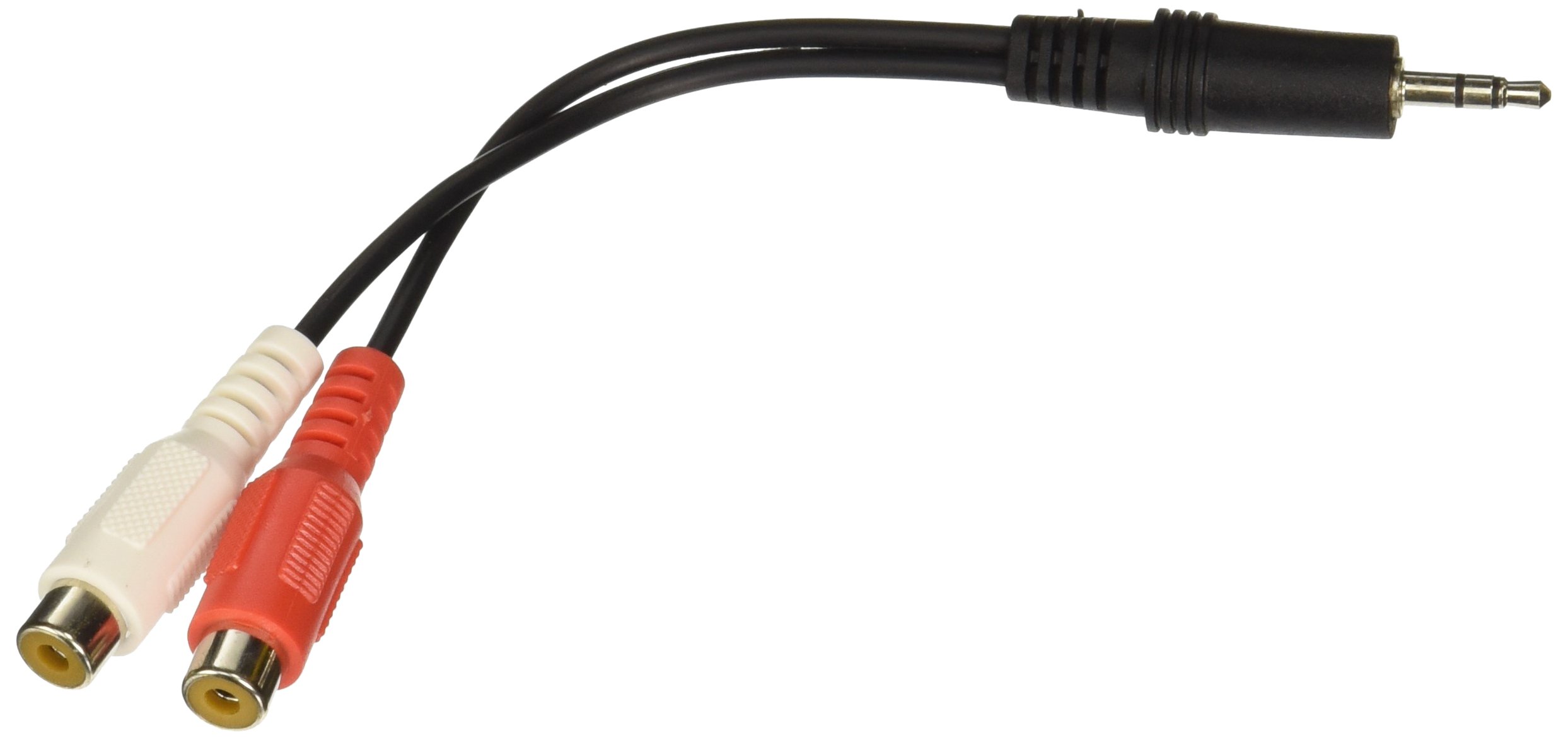 C2G Legrand 3.5mm Stereo Male to RCA Stereo Female, Stereo Audio Extension Cable, 6 Inch