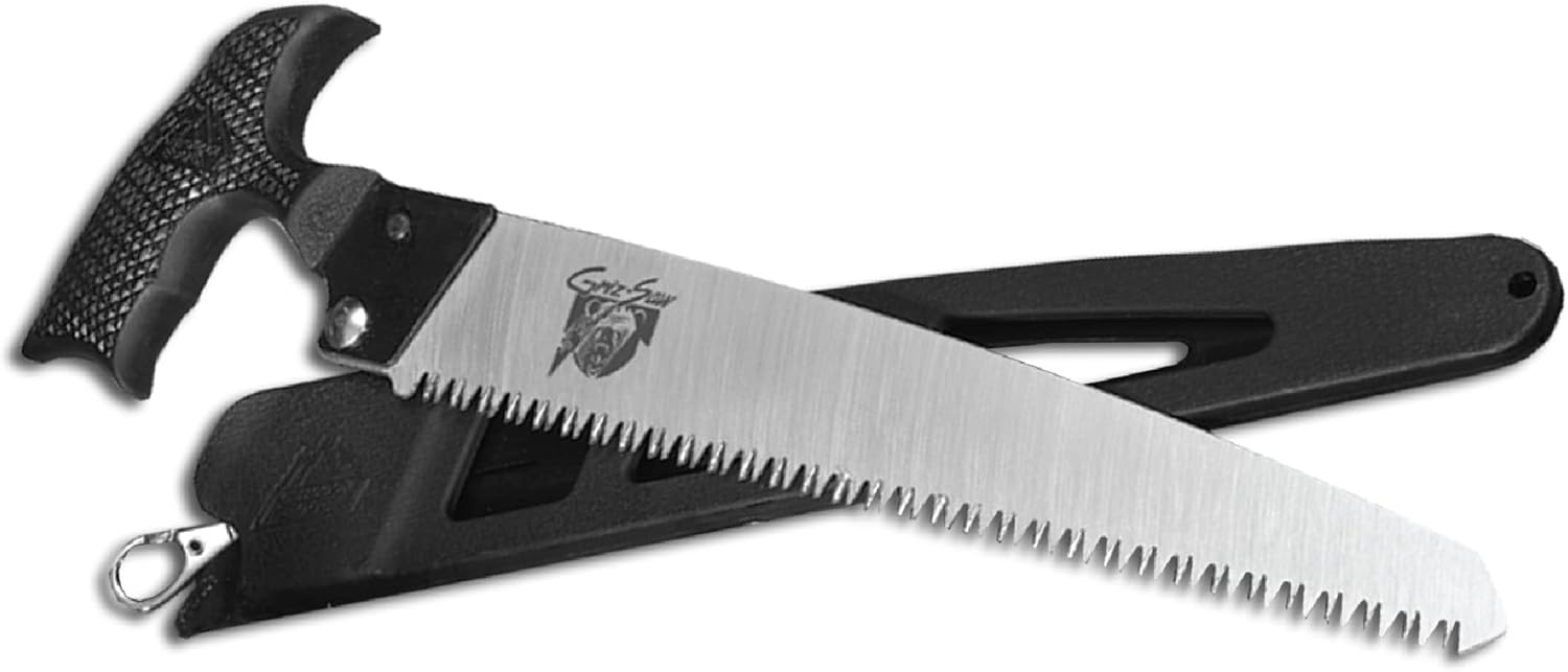 Outdoor Edge GrizSaw - Lightweight T-Handle Fixed Blade Outdoor-Hunting Saw with 8.0"