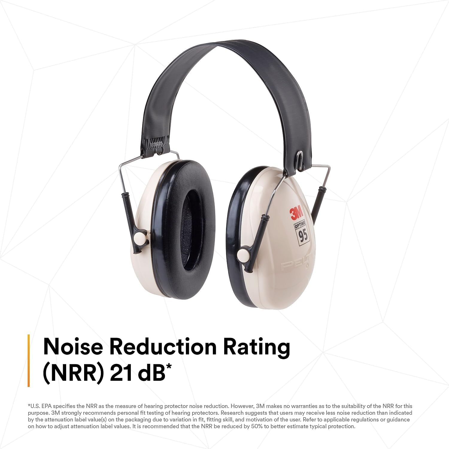 3M Peltor Optime 95 Over-the-Head Folding Earmuffs, Hearing Conservation H6F/V (Pack of 1) Over the head (Pack of 3)