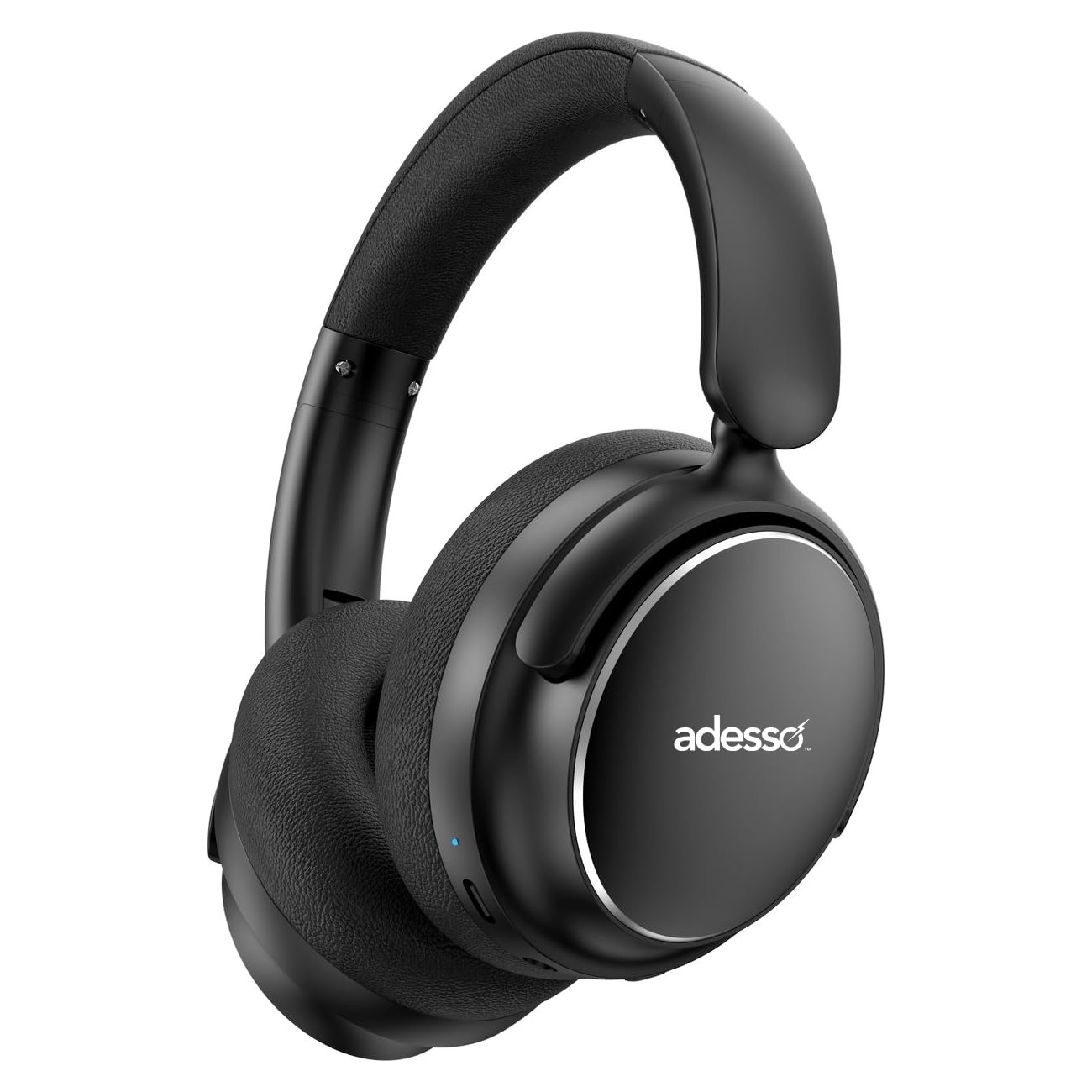 Adesso Xtream P800 Bluetooth Headphones with Active Noise Cancellation, Built-in Mic, 40H Battery, 3.5mm AUX, Foldable