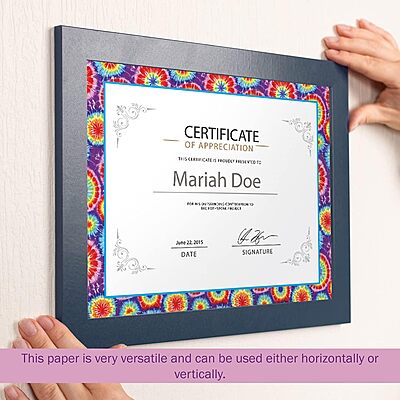 Barker Creek Tie-Dye Design Computer Paper, 8-1/2 x 11 Inches, 50 Sheets