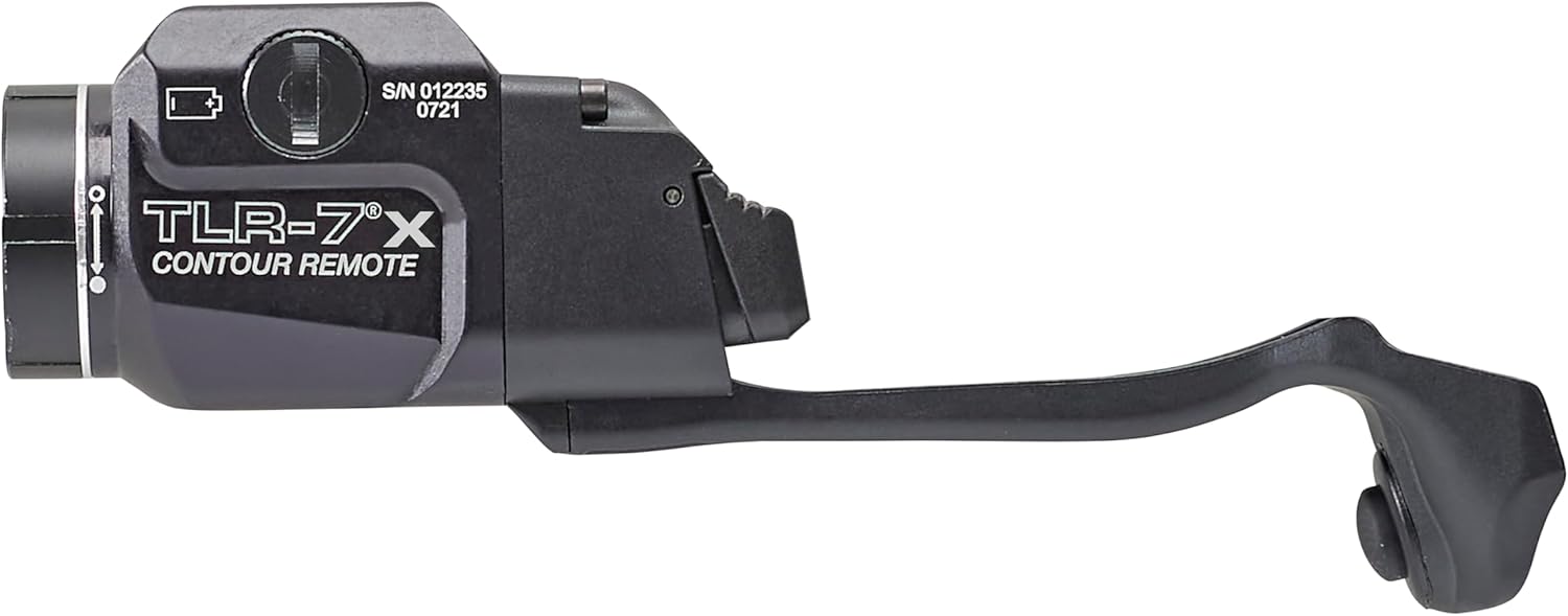 Streamlight 69480 TLR-7 X Contour 500-Lumen 5000-Candela Rail-Mounted Compact Tactical Light with Integrated Remote Switch Exclusively for Sig Sauer P320 X Carry Frame, Includes Mounting Keys, Black