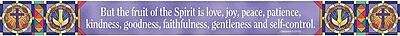 Barker Creek Double-Sided Spiritual Border with Inspirational Verse, Fruit of The Spirit, for Bulletin Boards, Reception Areas, Sunday School Classrooms, Homeschool Decor, 3” x 35’ (966)