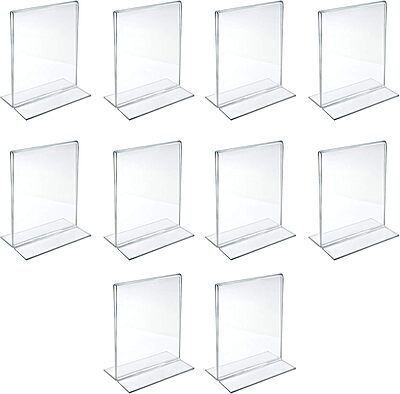 Azar Displays Double-Foot 2-Sided Acrylic Sign Holders