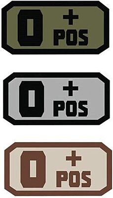 VooDoo Tactical Blood Type Rubber Patch (O+ Positive)