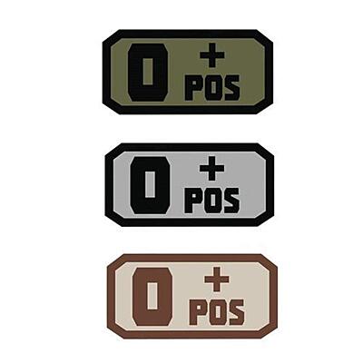 VooDoo Tactical Blood Type Rubber Patch (O+ Positive)