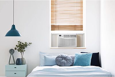 Amana AMAP101BW 10,000 BTU 115V Digital Mounted Air Conditioner and Dehumidifier with Remote Control for Small-Medium 450