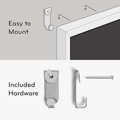 U Brands Magnetic Dry-Erase Board, 36 X 24 Inches, Black Wood Frame (311U00-01) 35"W x 23"H