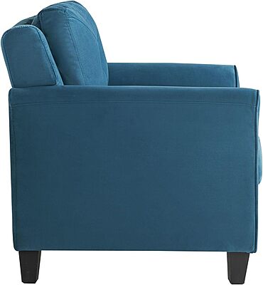 LIFESTYLE SOLUTIONS Hanson Microfiber Chair With Curved Arms