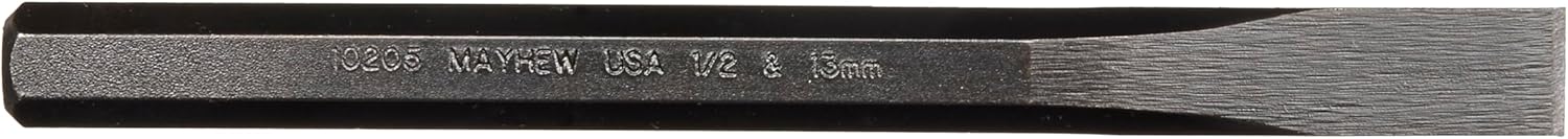 Mayhew Tools 10205 Cold Chisel, 1/2"- 13 mm x 6", Black Oxide Finish