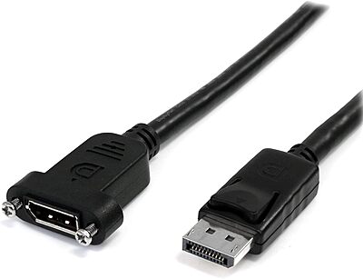 StarTech.com 3 ft DisplayPort Male to Female Panel Mount Cable (DP 1.2)