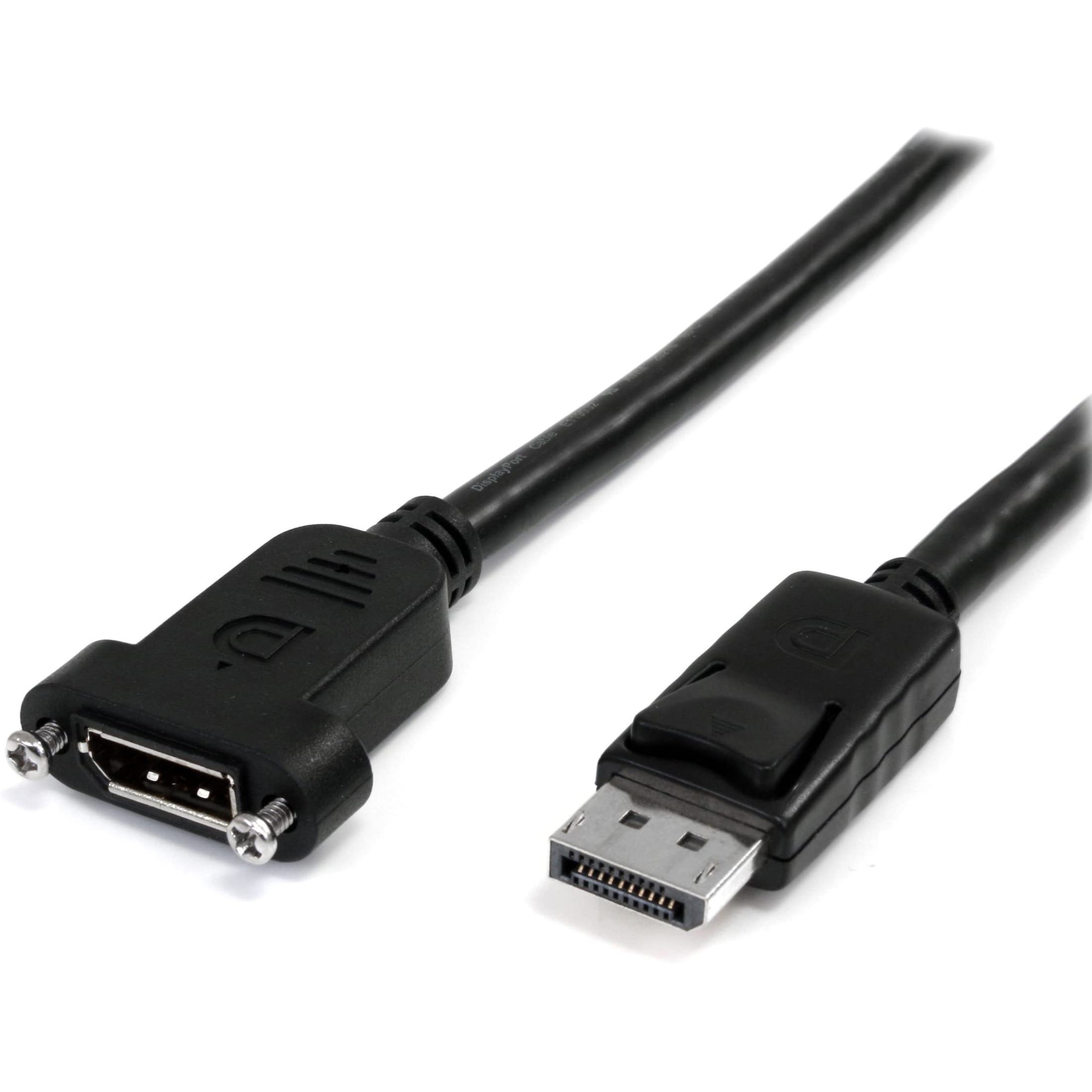 StarTech.com 3 ft DisplayPort Male to Female Panel Mount Cable (DP 1.2)