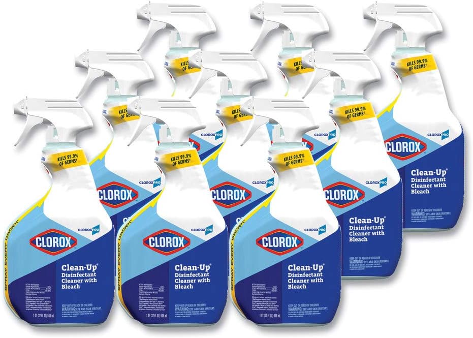 Clean-Up Disinfectant Cleaner with Bleach, 32oz Smart Tube Spray, 9/Carton 288 Ounce (Pack of 1)