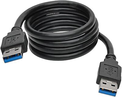 Tripp Lite USB 3.0 SuperSpeed (A/A) Cable, 28/24 AWG, 5 Gbps, USB Type-A to Type-A, Black