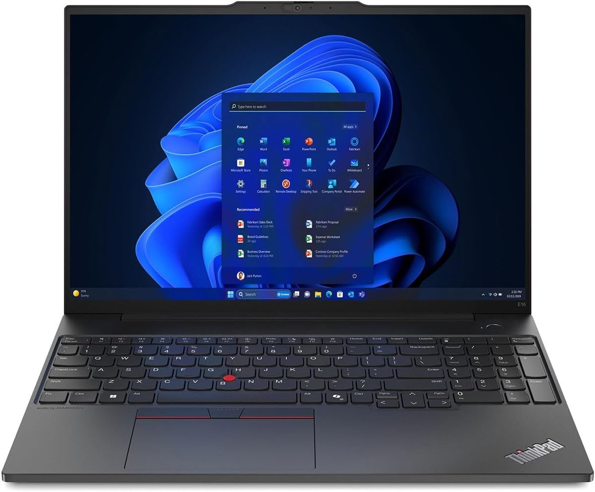 Lenovo ThinkPad E16 Gen 2 21M5000GUS 16" Notebook - WUXGA - AMD Ryzen 5 7535U - 16 GB - 256 GB SSD - English Keyboard - Black